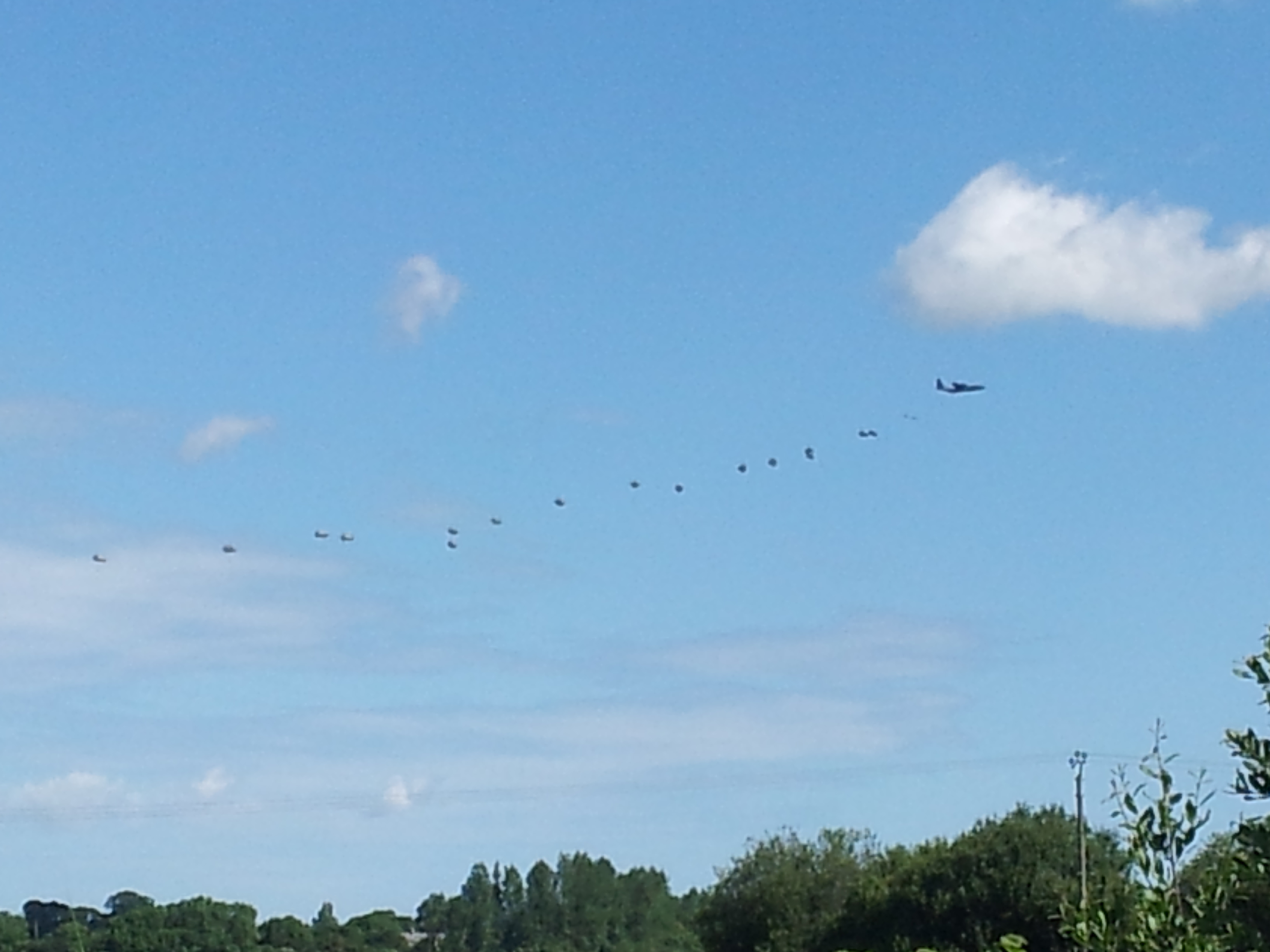 173rd dropping on 70th anniversay of D-Day, near Ste Mere Eglise.